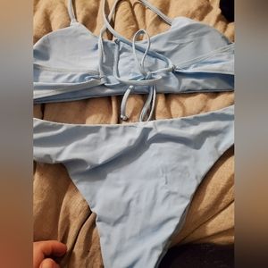 Larger baby blue bikini